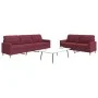 Juego de sofás 2 piezas tela rojo tinto by , Sofas - Ref: Foro24-3278325, Price: 509,10 €, Discount: %