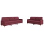 Juego de sofás 2 piezas tela rojo tinto by , Sofas - Ref: Foro24-3278325, Price: 517,57 €, Discount: %