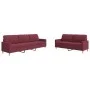 Zweiteiliges Sofaset in Weinrot aus Stoff. von , Sofas - Ref: Foro24-3278325, Preis: 509,10 €, Rabatt: %