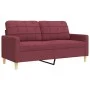 Juego de sofás 2 piezas tela rojo tinto by , Sofas - Ref: Foro24-3278325, Price: 509,10 €, Discount: %