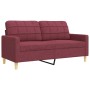 Juego de sofás 2 piezas tela rojo tinto by , Sofas - Ref: Foro24-3278325, Price: 517,57 €, Discount: %