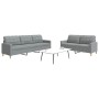 Juego de sofás 2 piezas tela gris claro by , Sofas - Ref: Foro24-3278319, Price: 464,80 €, Discount: %