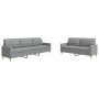 Juego de sofás 2 piezas tela gris claro by , Sofas - Ref: Foro24-3278319, Price: 464,80 €, Discount: %