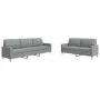 Zweiteiliges Sofaset in hellem Grau aus Stoff. von , Sofas - Ref: Foro24-3278319, Preis: 458,01 €, Rabatt: %