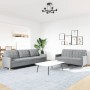 Juego de sofás 2 piezas tela gris claro by , Sofas - Ref: Foro24-3278319, Price: 464,80 €, Discount: %