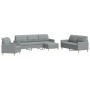 Sofagarnitur mit Hocker, 4-teilig, hellgraues Stoffmaterial. von , Sofas - Ref: Foro24-3278295, Preis: 646,93 €, Rabatt: %