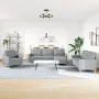 Juego de sofás con reposapiés 4 piezas tela gris claro by , Sofas - Ref: Foro24-3278295, Price: 638,50 €, Discount: %