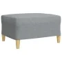 Juego de sofás con reposapiés 4 piezas tela gris claro by , Sofas - Ref: Foro24-3278295, Price: 638,50 €, Discount: %