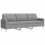 Juego de sofás con reposapiés 3 piezas tela gris claro by , Sofas - Ref: Foro24-3278327, Price: 509,13 €, Discount: %