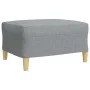 Juego de sofás con reposapiés 3 piezas tela gris claro by , Sofas - Ref: Foro24-3278327, Price: 509,13 €, Discount: %