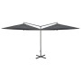 Double umbrella with anthracite steel pole 600 cm by vidaXL, Umbrellas - Ref: Foro24-312564, Price: 150,33 €, Discount: %