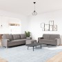 Dreiteiliges Sofaspiel mit Fußhocker und Kissen aus taupefarbenem Stoff. von , Sofas - Ref: Foro24-3278350, Preis: 618,87 €, ...