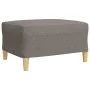 Juego de sofá 3 piezas con reposapiés y cojines tela taupé by , Sofas - Ref: Foro24-3278350, Price: 606,84 €, Discount: %