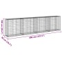Cesta de gaviones con cubierta hierro galvanizado 400x50x100 cm by , Pots and planters - Ref: Foro24-3295145, Price: 157,31 €...