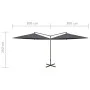 Doppelschirm mit anthrazitfarbener Stahlstange 600 cm von vidaXL, Sonnenschirme - Ref: Foro24-312564, Preis: 146,69 €, Rabatt: %