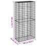 Cesta de gaviones con cubierta hierro galvanizado 100x50x200 cm by , Pots and planters - Ref: Foro24-3295166, Price: 86,01 €,...