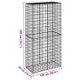 Cesta de gaviones con cubierta hierro galvanizado 100x50x200 cm by , Pots and planters - Ref: Foro24-3295166, Price: 84,31 €,...