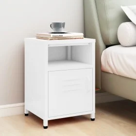 Nachttisch aus weißem Stahl 35x35x51 cm von , Nachttische - Ref: Foro24-336224, Preis: 75,70 €, Rabatt: %