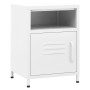 Mesita de noche acero blanco 35x35x51 cm de , Mesitas de noche - Ref: Foro24-336224, Precio: 76,94 €, Descuento: %