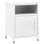 White steel bedside table 35x35x51 cm by , Nightstands - Ref: Foro24-336224, Price: 75,70 €, Discount: %
