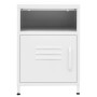 Mesita de noche acero blanco 35x35x51 cm de , Mesitas de noche - Ref: Foro24-336224, Precio: 76,94 €, Descuento: %