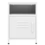 White steel bedside table 35x35x51 cm by , Nightstands - Ref: Foro24-336224, Price: 75,70 €, Discount: %