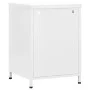 White steel bedside table 35x35x51 cm by , Nightstands - Ref: Foro24-336224, Price: 75,70 €, Discount: %