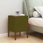 Nachttisch aus olivgrünem Stahl, 35x35x51 cm. von , Nachttische - Ref: Foro24-336207, Preis: 69,95 €, Rabatt: %
