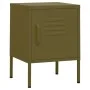 Mesita de noche acero verde oliva 35x35x51 cm de , Mesitas de noche - Ref: Foro24-336207, Precio: 69,95 €, Descuento: %