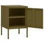 Nachttisch aus olivgrünem Stahl, 35x35x51 cm. von , Nachttische - Ref: Foro24-336207, Preis: 71,10 €, Rabatt: %