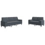 Juego de sofás con cojines 2 piezas terciopelo gris oscuro by , Sofas - Ref: Foro24-3278412, Price: 491,95 €, Discount: %
