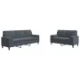 Zweiteiliges Sofaset mit dunkelgrauen Samtkissen. von , Sofas - Ref: Foro24-3278412, Preis: 484,35 €, Rabatt: %
