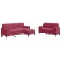 Dreiteiliges Sofaset mit roten Samtkissen. von , Sofas - Ref: Foro24-3278425, Preis: 539,78 €, Rabatt: %