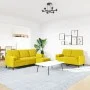 Dreiteiliges Sofaset mit gelben Samtkissen. von , Sofas - Ref: Foro24-3278427, Preis: 569,61 €, Rabatt: %