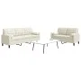 Juego de sofás con cojines 2 piezas terciopelo crema by , Sofas - Ref: Foro24-3278419, Price: 570,36 €, Discount: %