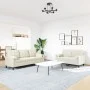 Juego de sofás con cojines 2 piezas terciopelo crema by , Sofas - Ref: Foro24-3278419, Price: 570,36 €, Discount: %