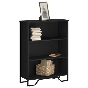 Estantería de madera de ingeniería negra 80x31x106 cm by , Bookcases and shelves - Ref: Foro24-848624, Price: 59,51 €, Discou...