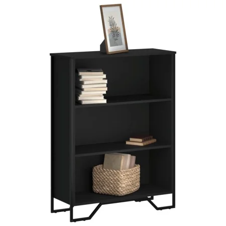 Estantería de madera de ingeniería negra 80x31x106 cm de , Librerías y estanterías - Ref: Foro24-848624, Precio: 59,51 €, Des...