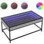 Mesa de centro con Infinity LED gris Sonoma 90x50x41 cm de , Mesas de centro - Ref: Foro24-847690, Precio: 100,85 €, Descuent...