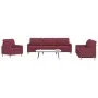 Juego de sofás 3 piezas tela rojo tinto by , Sofas - Ref: Foro24-3278293, Price: 639,58 €, Discount: %