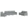 Dreiteiliges Sofaset in hellem Grau aus Stoff. von , Sofas - Ref: Foro24-3278287, Preis: 587,38 €, Rabatt: %
