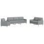 Juego de sofás 3 piezas tela gris claro by , Sofas - Ref: Foro24-3278287, Price: 596,05 €, Discount: %