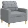 Dreiteiliges Sofaset in hellem Grau aus Stoff. von , Sofas - Ref: Foro24-3278287, Preis: 587,38 €, Rabatt: %