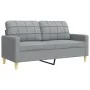 Dreiteiliges Sofaset in hellem Grau aus Stoff. von , Sofas - Ref: Foro24-3278287, Preis: 587,38 €, Rabatt: %