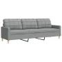 Dreiteiliges Sofaset in hellem Grau aus Stoff. von , Sofas - Ref: Foro24-3278287, Preis: 587,38 €, Rabatt: %