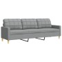 Juego de sofás 3 piezas tela gris claro by , Sofas - Ref: Foro24-3278287, Price: 596,05 €, Discount: %