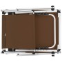 Klappbare Sonnenliegen mit 2 Stück Aluminium und braunem Textilene-Dach von vidaXL, Liegen - Ref: Foro24-312461, Preis: 186,5...