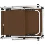 Tumbonas plegables con techo 2 uds aluminio y textilene marrón de vidaXL, Tumbonas - Ref: Foro24-312461, Precio: 183,76 €, De...