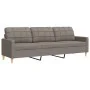 Juego de sofás con reposapiés 4 piezas tela gris taupé by , Sofas - Ref: Foro24-3278302, Price: 712,85 €, Discount: %