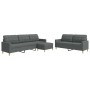 Dreiteiliges Sofaset mit Hocker, dunkelgrauem Stoff. von , Sofas - Ref: Foro24-3278328, Preis: 540,41 €, Rabatt: %